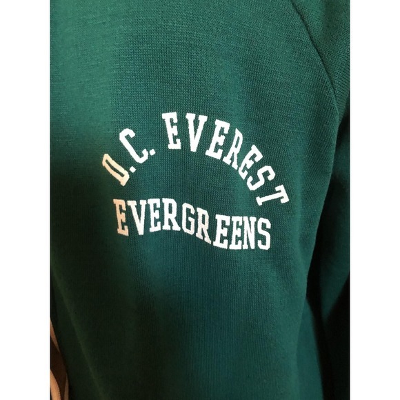 Vintage DC‎ Everest High Evergreens 1960s Basketball Zip Track Jacket Wausau WI - Picture 3 of 11